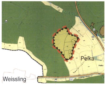 Lageplan zu BP Nr. 21 Kiesabbau