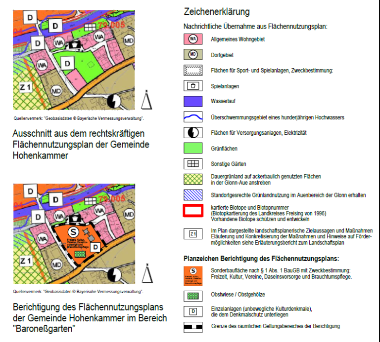 Gegenüberstellung FNP rechtskräftig und Berichtigung zum 01.08.2024